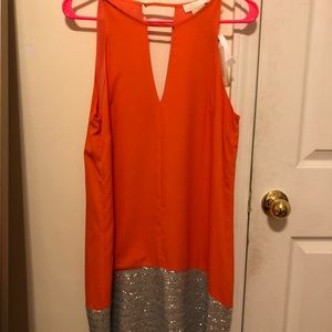NWT Orange cocktail shift dress